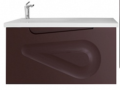 Водолей Мебель для ванной "Арнелла Капля 100" шоколад, ящик – фотография-2