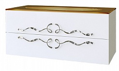 Clarberg Тумба с раковиной "Due Amanti 120" белый, ручки хром – фотография-1