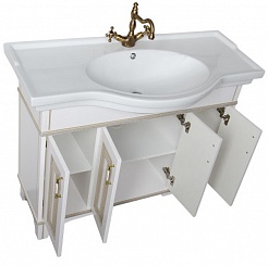 Aquanet Мебель для ванной Валенса 110 белый краколет/золото (182922) – фотография-2