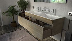 Velvex Мебель для ванной Pulsus 140 дуб сонома – фотография-8