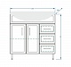 Stella Polare Мебель для ванной Концепт 80, 3 ящика, R – картинка-15