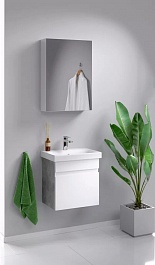 Aqwella Мебель для ванной Smart 50 бетон светлый – фотография-3