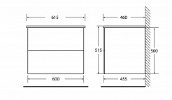 BelBagno Тумба с раковиной ETNA 600 Rovere Nature – фотография-2