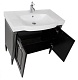 Aquanet Мебель для ванной Паола 90 Домино, черная/патина серебро (186393) – фотография-20