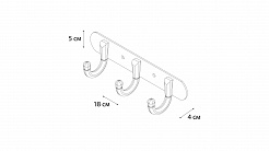 Fixsen Планка 3 крючка Equipment FX-1713 – фотография-2