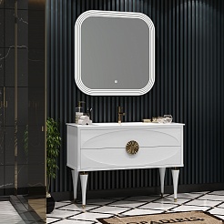 Opadiris Мебель для ванной Ибица 120 белая/золото – фотография-2