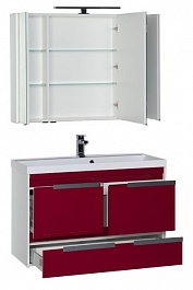 Aquanet Мебель для ванной "Тиволи 100" бордо – фотография-3