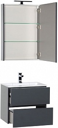 Aquanet Мебель для ванной Алвита 60 серый антрацит – фотография-2