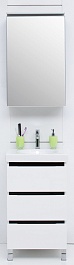 De Aqua Мебель для ванной Ариетта 50, зеркало-шкаф Алюминиум – фотография-1