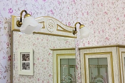 Sanflor Мебель для ванной Адель 65 белая, патина золото – фотография-5