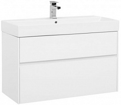 Aquanet Мебель для ванной Бруклин 100 белая – фотография-5