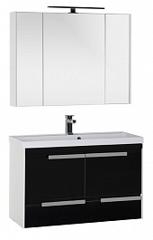 Aquanet Мебель для ванной "Тиволи 100" черный – фотография-1