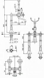 Cezares Смеситель LORD-VDP-02 напольный для ванны – фотография-2