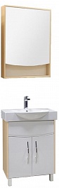 Акватон Мебель для ванной Инфинити 65 Н ясень коимбра, зеркало-шкаф – фотография-1