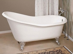 Фэма Чугунная ванна "Beatrice", ножки хром, покрытие RAL, металлик – фотография-3
