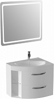 De Aqua Мебель для ванной Трио Люкс New 80 R, зеркало Смарт