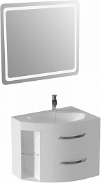 De Aqua Мебель для ванной Трио Люкс New 80 R, зеркало Смарт – фотография-1
