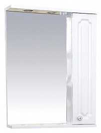 Misty Зеркальный шкаф Александра 55 R белый металлик – фотография-1