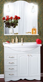 Бриклаер Мебель для ванной Анна 90 белая – фотография-1