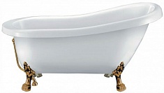 Фэма Акриловая ванна "Alba 168", ножки золото, покрытие хром, золото или бронза