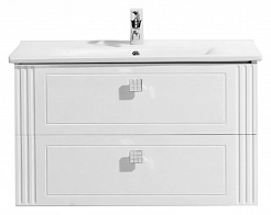BelBagno Мебель для ванной ATRIA 850 Bianco Lucido, 2 ящика – фотография-2