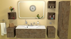 Какса-а Мебель для ванной Редиссон 100 золото – фотография-6