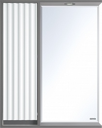 Brevita Зеркальный шкаф Balaton 65 L серый/белый – фотография-1