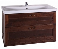 ASB-Woodline Мебель для ванной Прато 100 антикварный орех, массив ясеня – фотография-2