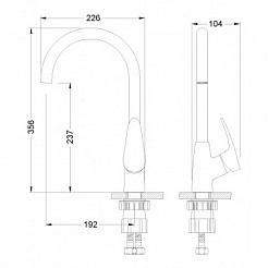 Lemark Смеситель Linara LM0405C для кухни – фотография-2