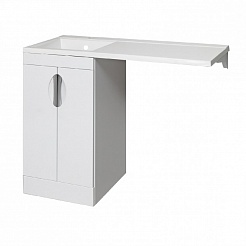 Runo Мебель для ванной Лира 105 R белая – фотография-2