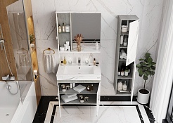 Onika Мебель для ванной Марбл 75.02 подвесная мрамор/камень бетонный – фотография-9