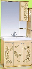 Misty Мебель для ванной Бабочка 90 R бежевая патина – фотография-1
