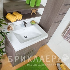 Бриклаер Мебель для ванной Чили 70 серая лиственница – фотография-3