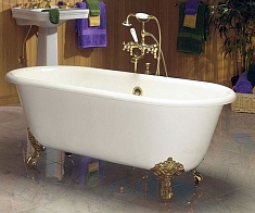Фэма Чугунная ванна "Patricia", ножки золото, покрытие хром, золото или бронза