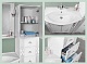 Водолей Мебель для ванной "Кармен 75" 2 двери, белая/серебро – картинка-8