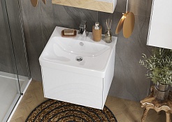 Акватон Мебель для ванной Асти 55 подвесная белая – фотография-4