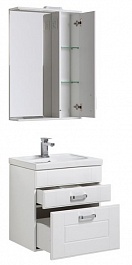 Aquanet Мебель для ванной "Рондо 70" белый (2 ящика) – фотография-7