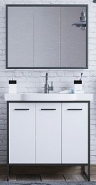 Corozo Мебель для ванной Айрон 90, черный/белый – фотография-1