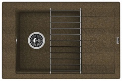 Florentina Мойка гранитная Липси 780Р с крылом коричневый – фотография-1