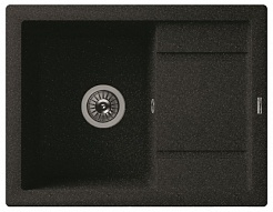 Florentina Мойка гранитная Липси 660 с углубленным крылом черный – фотография-1