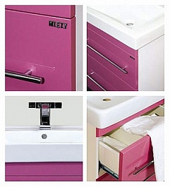 Misty Мебель для ванной Елена 60 розовая – фотография-5