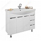 Водолей Мебель для ванной Лира 105 белая с б/к – фотография-9