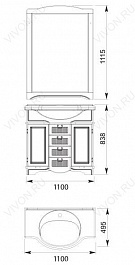 Aquanet Тумба с раковиной "Луис 110" бежевая – фотография-5