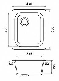 Granfest Мойка кухонная Standart GF-S430 Терракот – фотография-3