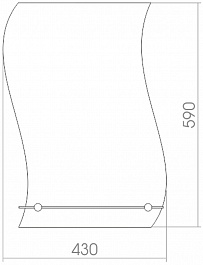 Mixline Зеркало Комфорт Волна 43 – фотография-2