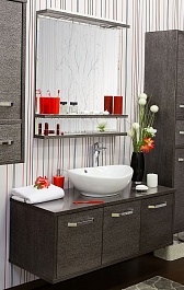 Sanflor Мебель для ванной Румба 120 венге, патина серебро – фотография-1
