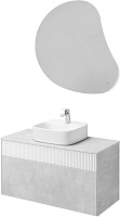 Акватон Мебель для ванной Марбл 100 Одри Soft подвесная слэйт/белая матовая