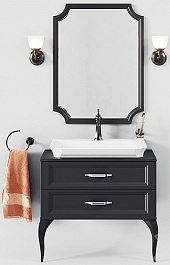 Aqwella Мебель для ванной LaDonna 85 черный матовый – фотография-1