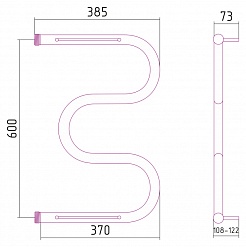 Стилье Полотенцесушитель М-образный 2П 60х40 – фотография-3