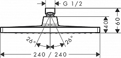 Hansgrohe Верхний душ "26726000 Crometta E240 1jet" – фотография-2
